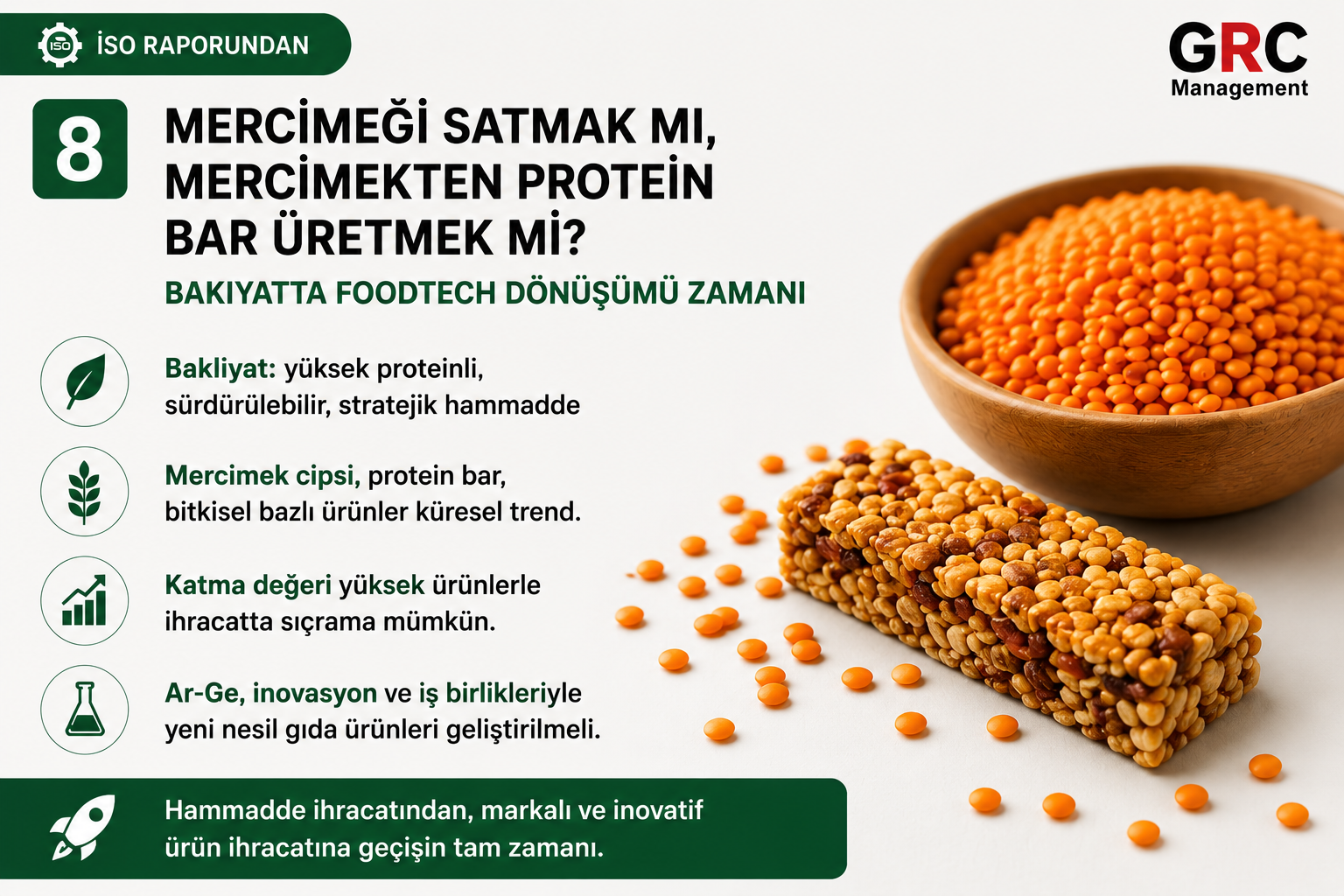 Mercimeği Satmak mı, Protein Bara Dönüştürmek mi? Türkiye’nin Yeni Gıda Hikâyesi